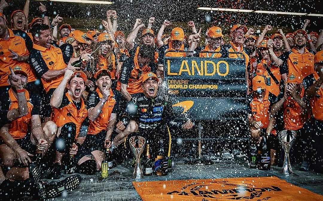 McLaren team photo after becoming double world champions.